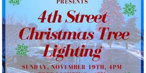 Crest Insurance Group 4th Street Christmas Tree Lighting flyer for Sunday, November 19