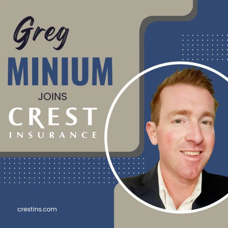 Greg Minium joins Crest Insurance graphic