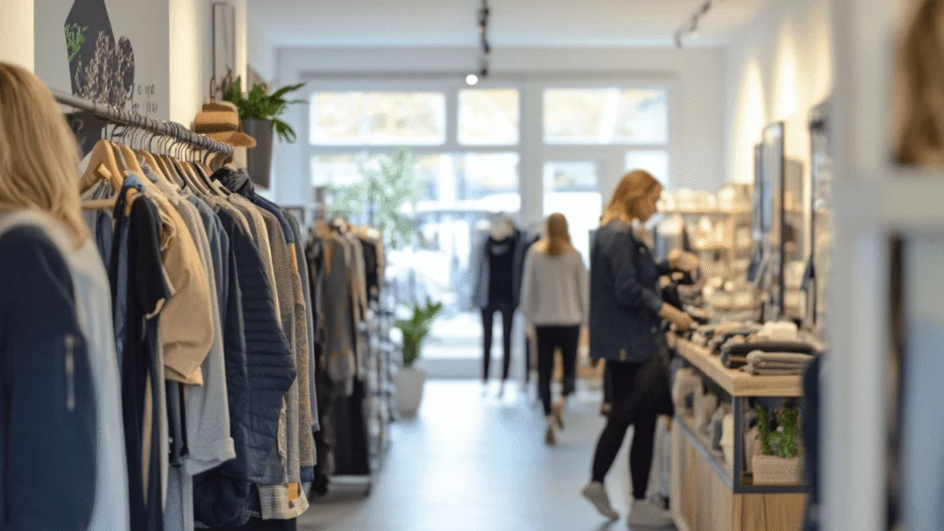 People shopping in a retail store