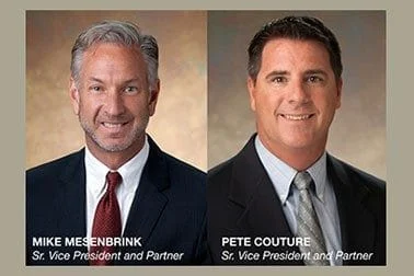 Headshots of Mike Mesenbrink and Pete Couture, Sr. Vice Presidents and Partners