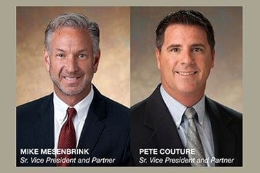 Headshots of Mike Mesenbrink and Pete Couture, Sr. Vice Presidents and Partners