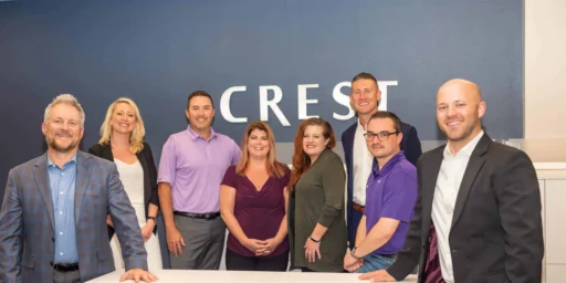Crest Insurance Fort Collins team in their office