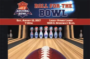 Arizona Bowl Roll For The Bowl bowling event flyer