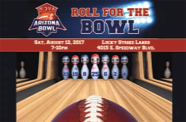 Arizona Bowl Roll For The Bowl bowling event flyer