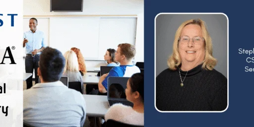 Crest OSHA 10 General Industry training banner featuring Stephanie Steinberger, Senior Loss Control Consultant